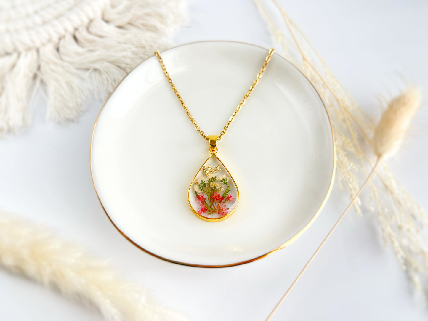 August Gladiolus & Poppy Necklace